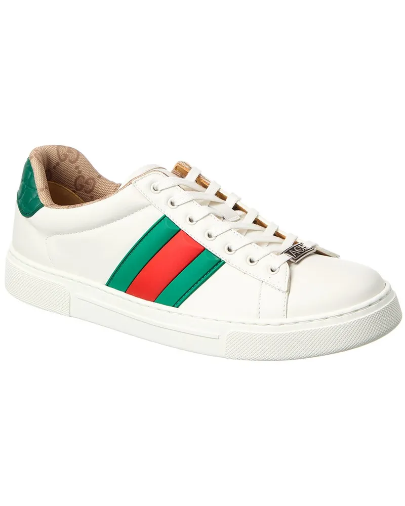 Gucci Ace Leather Sneaker Nocolor