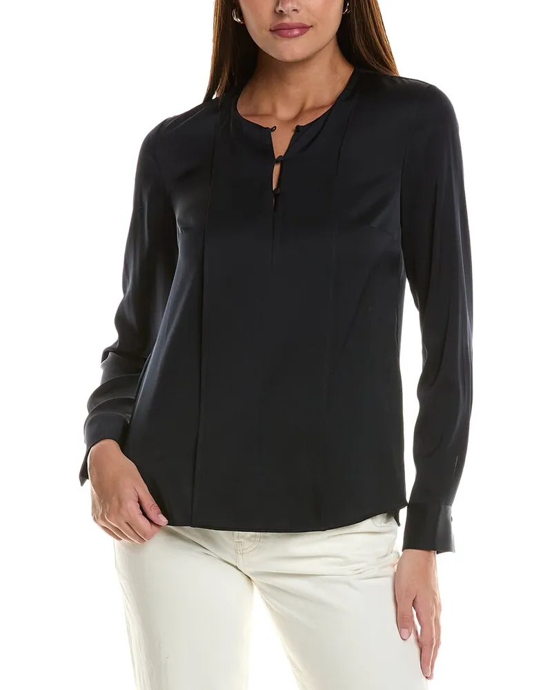 HUGO BOSS Binika 2 Silk-Blend Blouse Blue