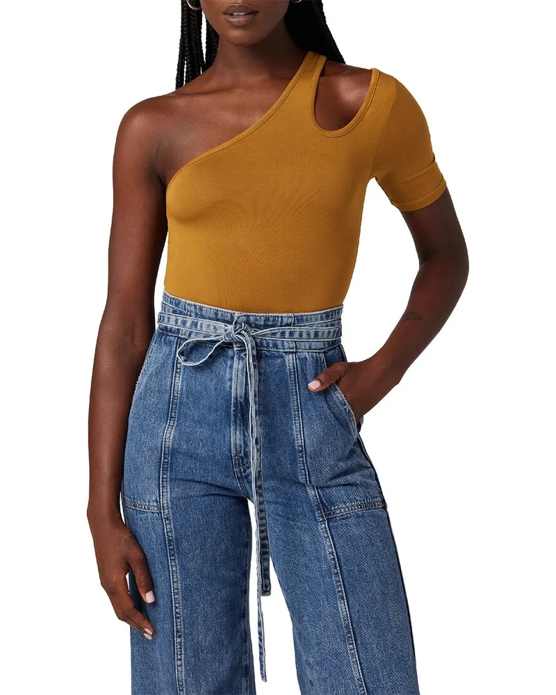 HUDSON Jeans Asymmetrical Bodysuit Nocolor