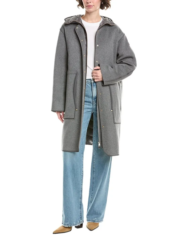 Moncler Bonrepos Wool & Cashmere-Blend Jacket Grey