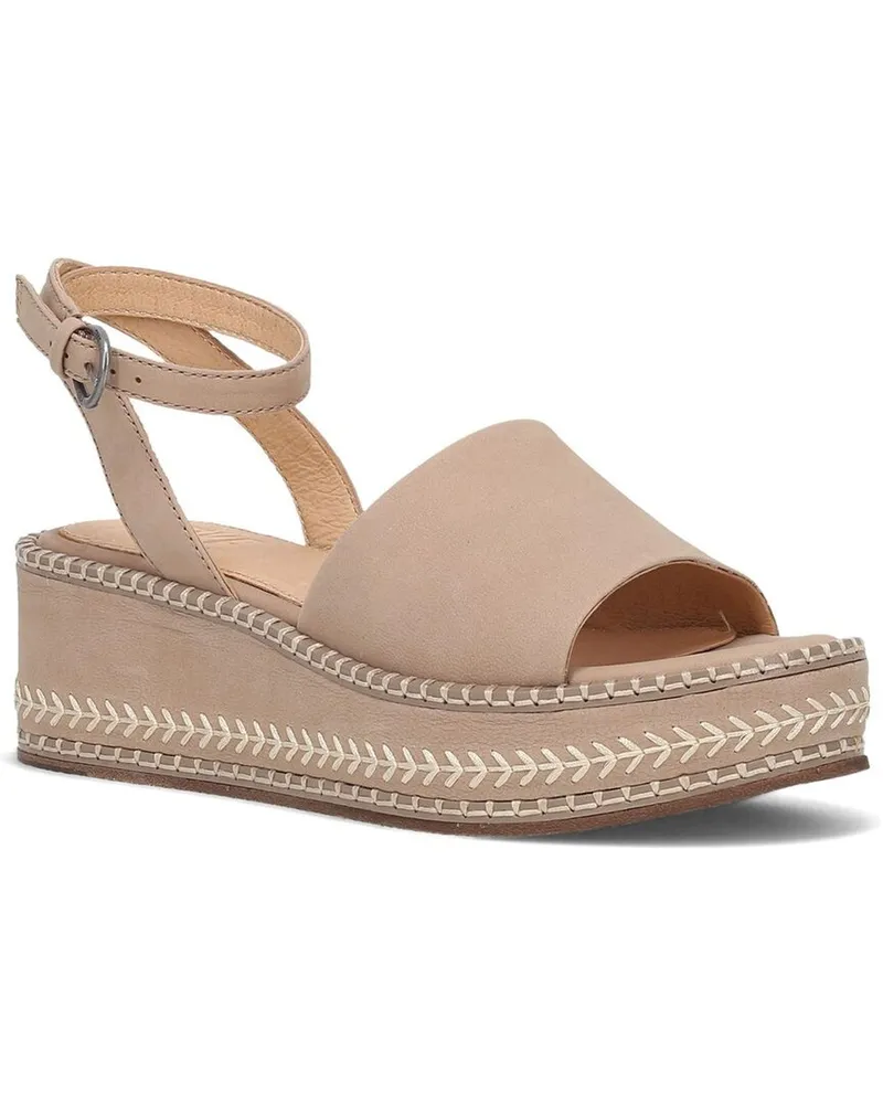 Frye Joy Ankle Strap Leather Wedge Sandal Nocolor