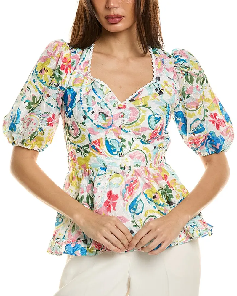 Elie Tahari The Michelle Blouse Nocolor