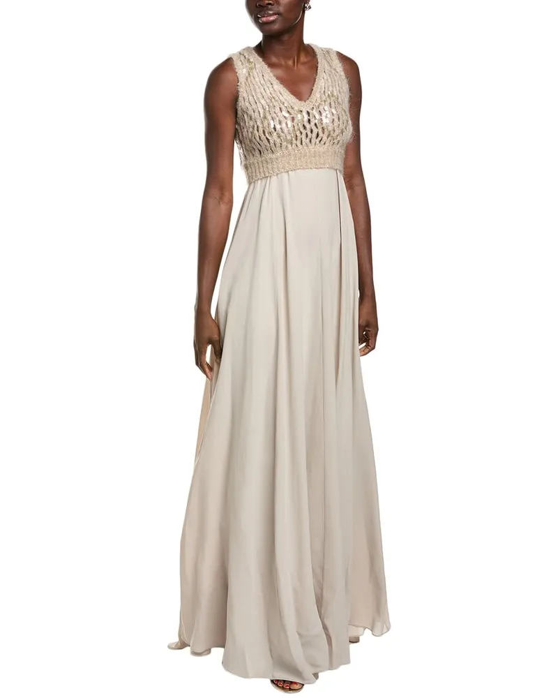 Brunello Cucinelli Mohair, Wool & Silk-Blend Maxi Dress Nocolor