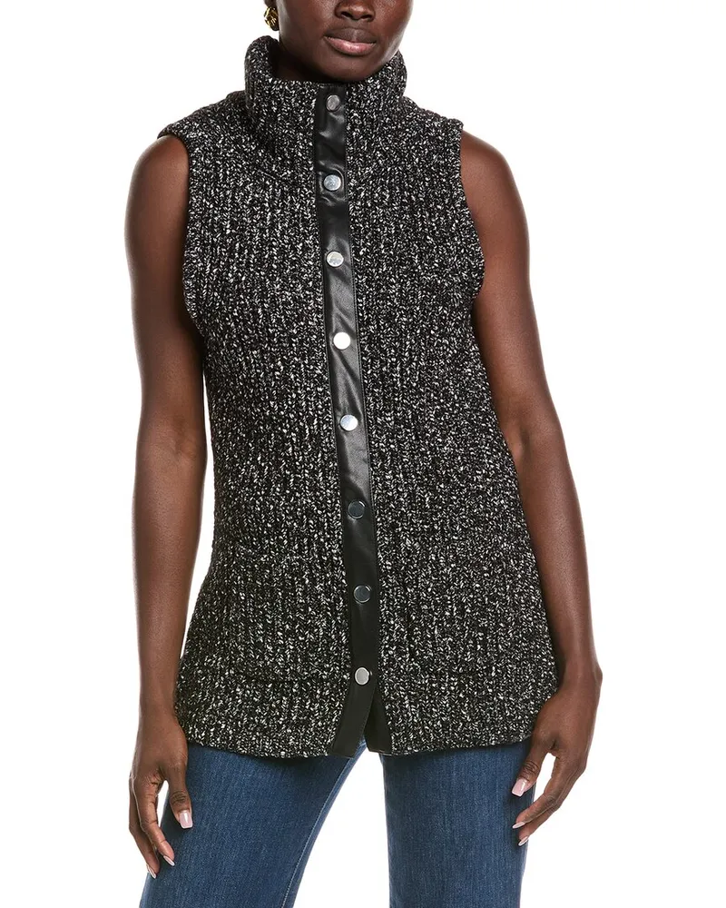 Anne Klein Boucle Vest Black