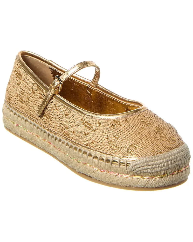Jimmy Choo Aciel Raffia & Leather Espadrille Brown
