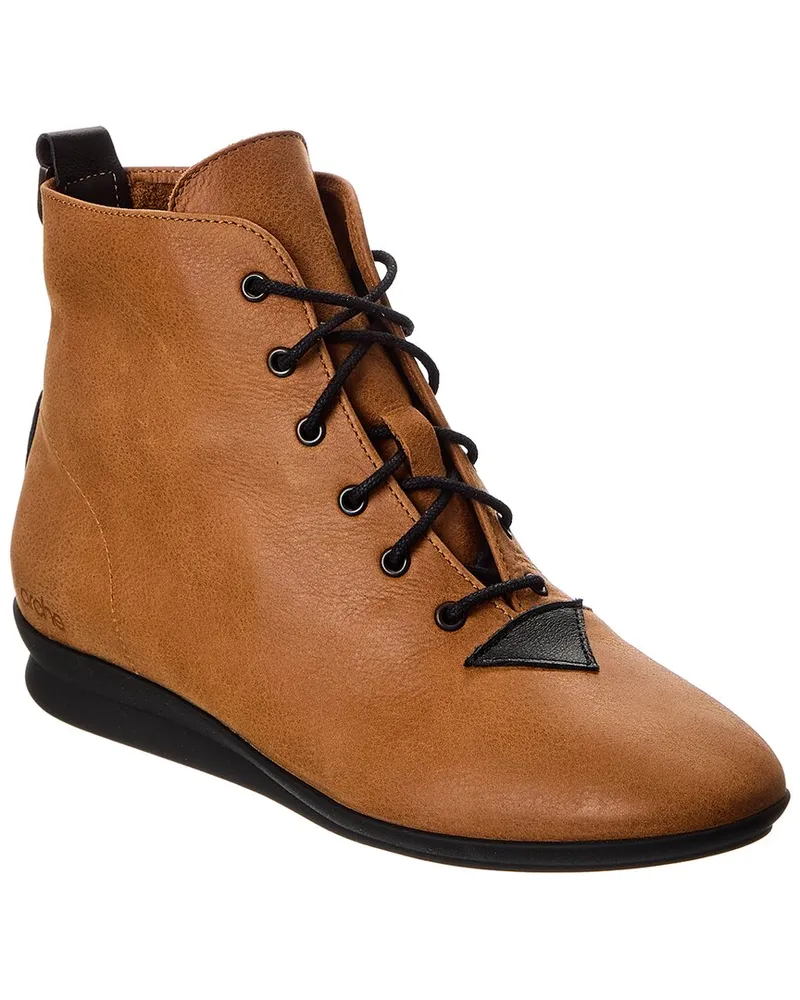 Arche Nassox Leather Bootie Brown