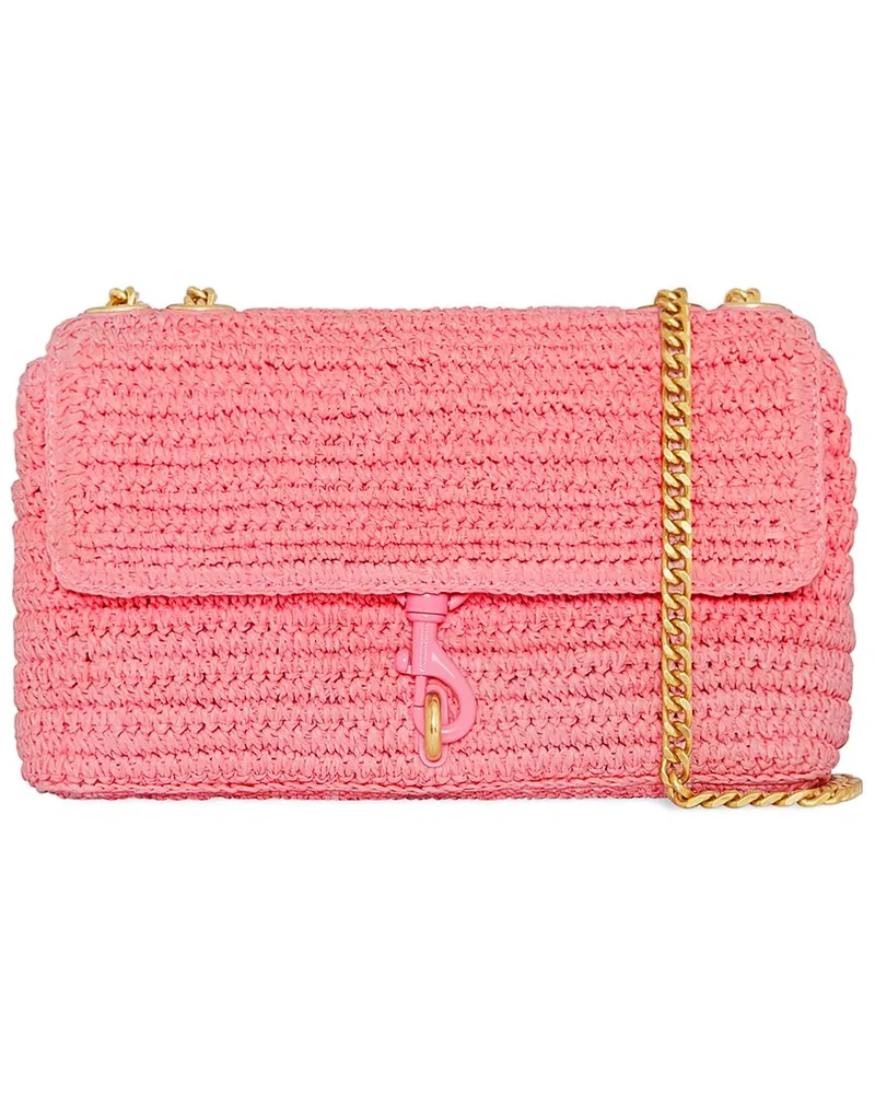 Rebecca Minkoff Edie Straw Crossbody Pink