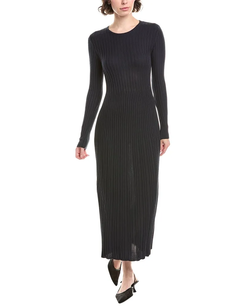 Max Mara Eletta Knitted Wool-Blend Dress Blue