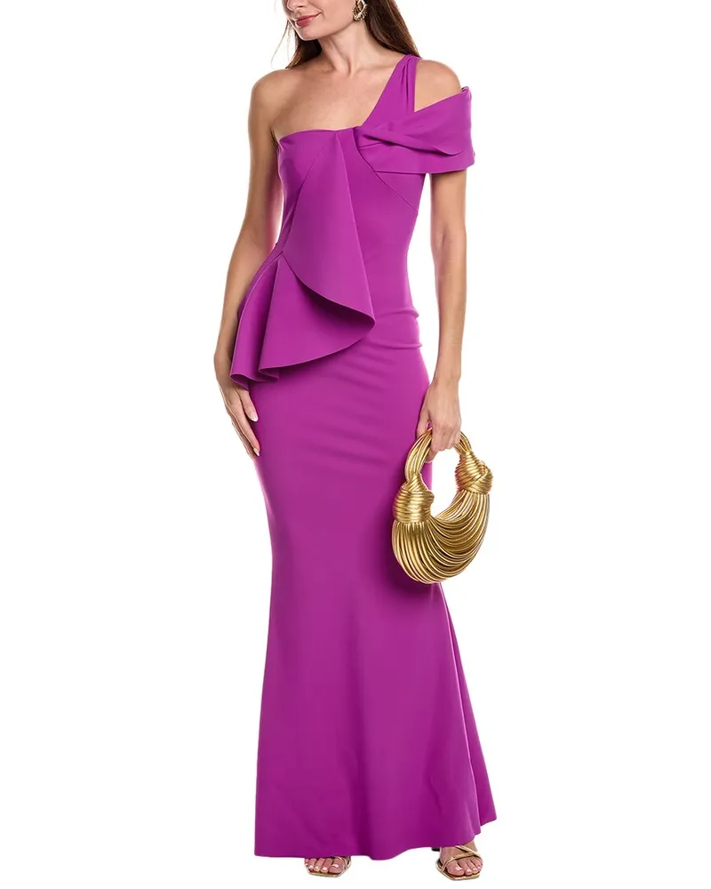 Chiara Boni Ardena Long Zip Gown Pink
