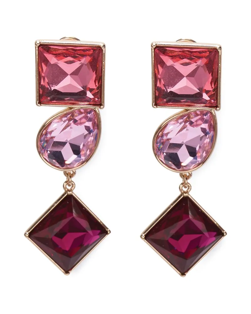 Carolina Herrera New York CZ Multi-Shape Crystal Drop Earrings Nocolor