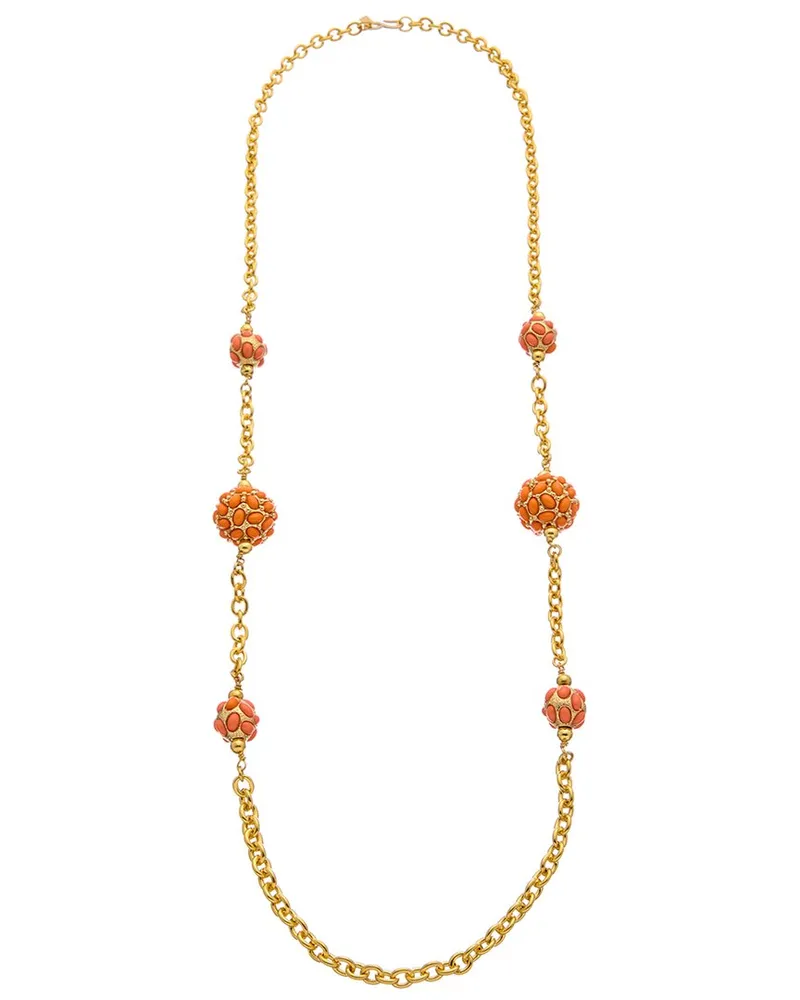 Kenneth Jay Lane Plated Station Necklace Nocolor