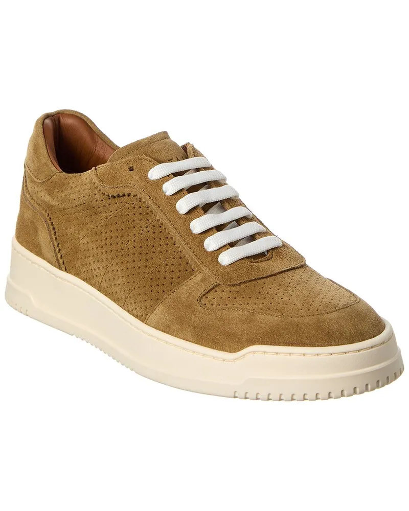 Aquatalia Cristo Suede Sneaker Tan