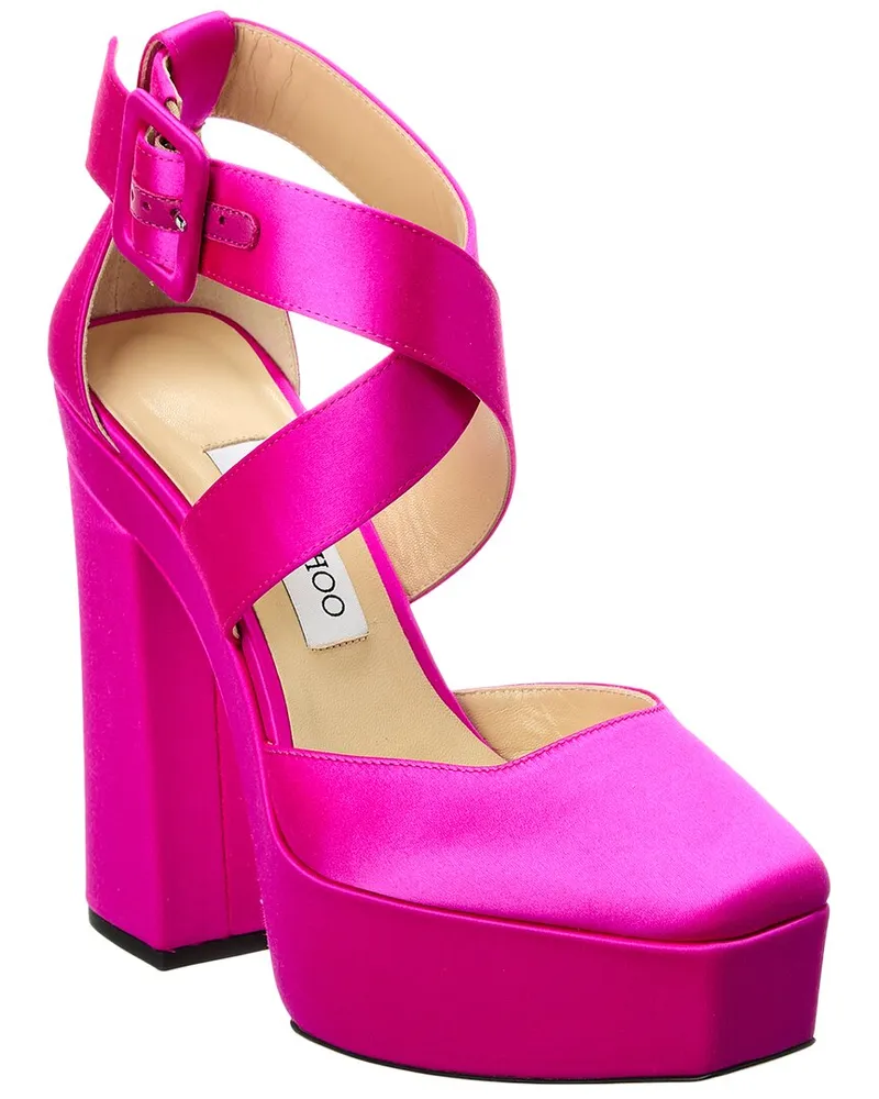 Jimmy Choo Gian 140 Leather Pump Pink