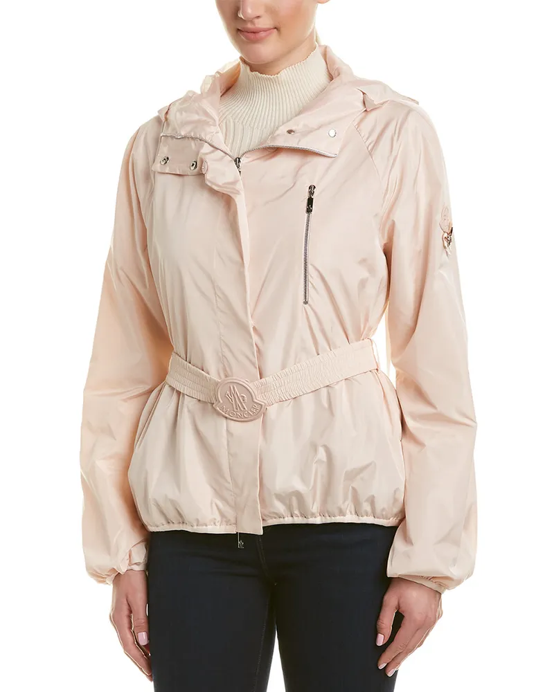 Moncler Silk-Lined Short Rain Jacket Nocolor