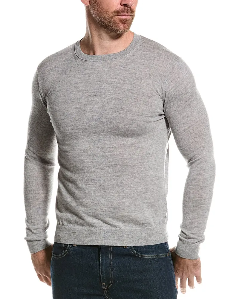 Reiss Wessex Wool Crewneck Sweater Grey