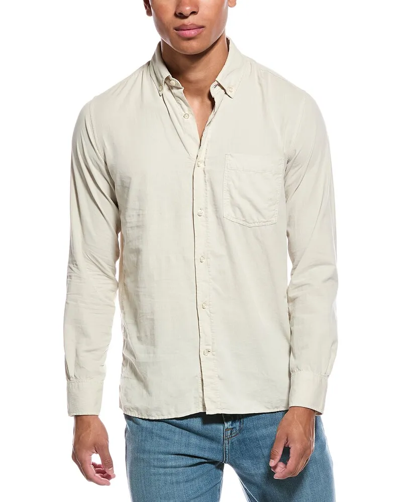 Officine Generale Arsene Corduroy Shirt White