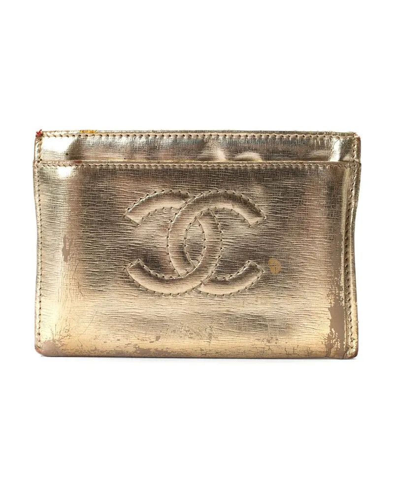 Chanel Gold Leather Cardholder Wallet (Authentic Pre-Loved Nocolor