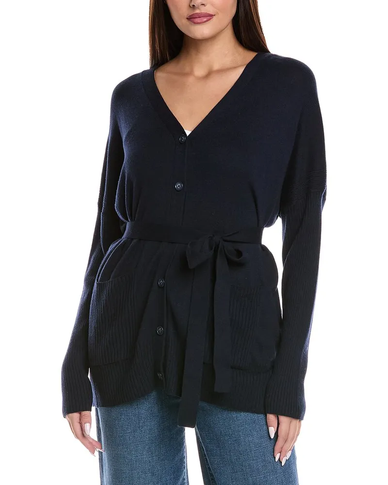 Splendid Georgie Cashmere-Blend Tunic Cardigan Blue