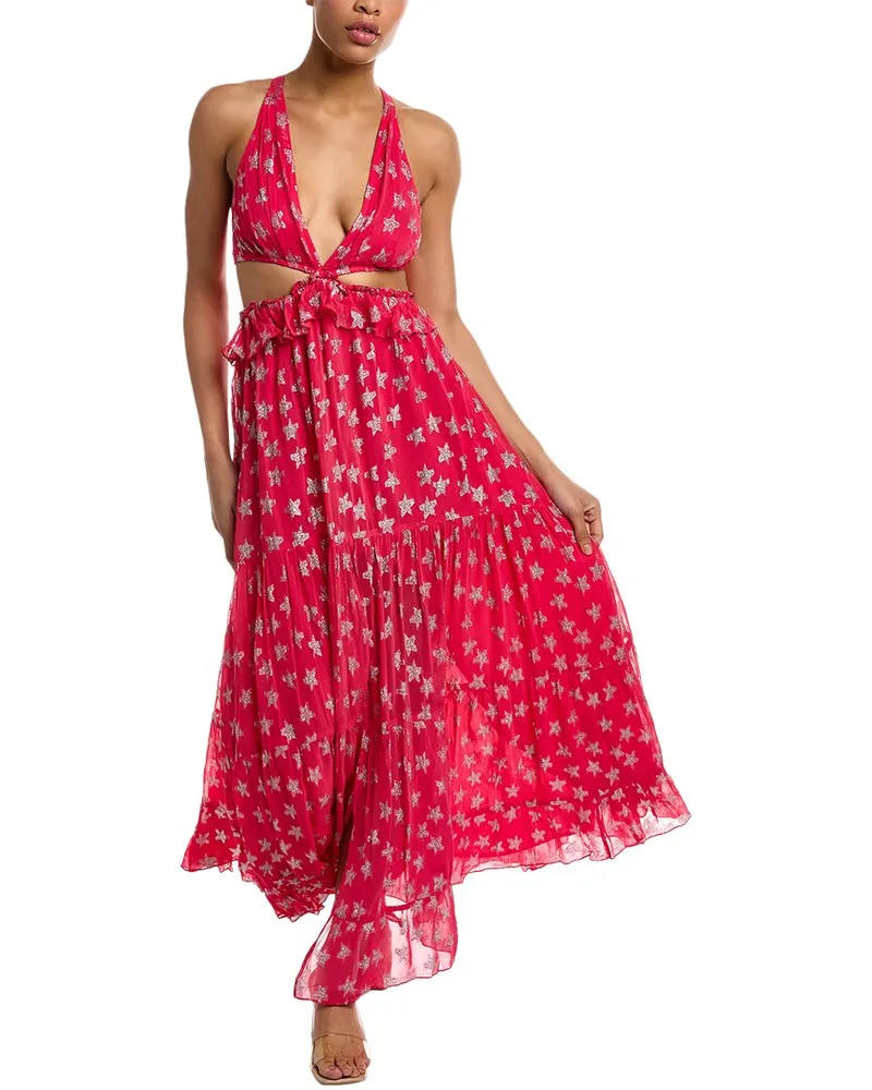 ROCOCO SAND Cutout Waist Maxi Dress Pink