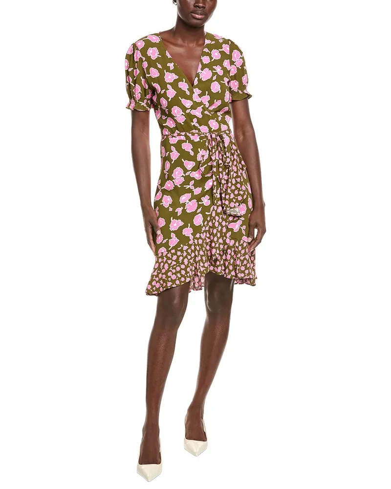 Diane von Furstenberg Emilia Mini Dress Green