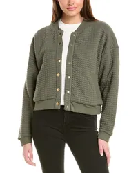 Nation Ltd Logan Oversized Bomber Jacket Green