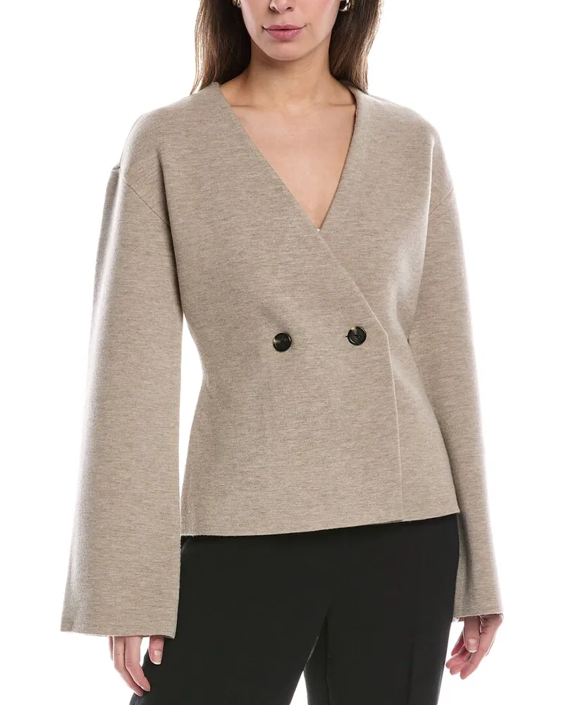Rag & Bone Lori Wool-Blend Cardigan Beige