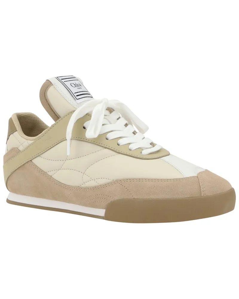 Chloé Kick Leather-Trim Sneaker Nocolor