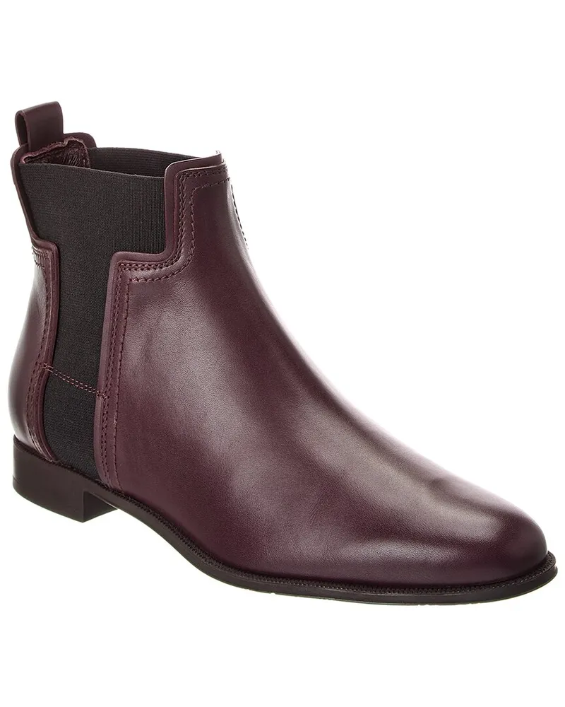 TOD'S Gomma Suede Bootie Red