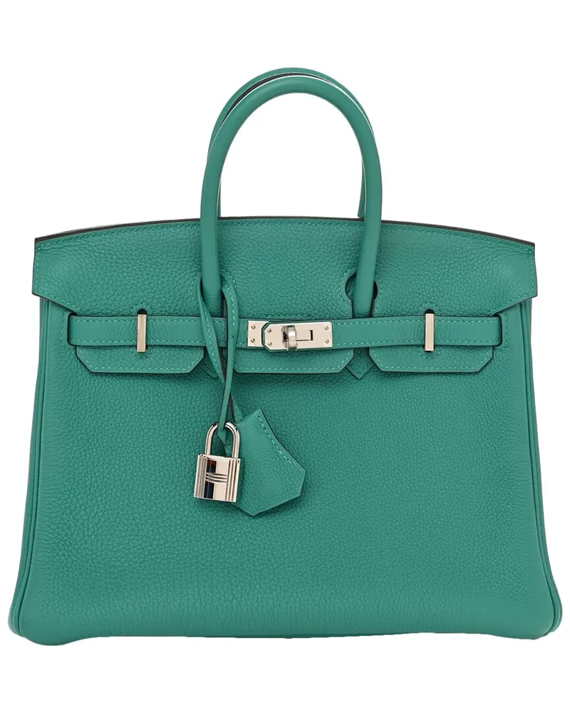 Hermès Vert Verone Togo Leather Birkin 25 (Authentic Pre-Loved Nocolor