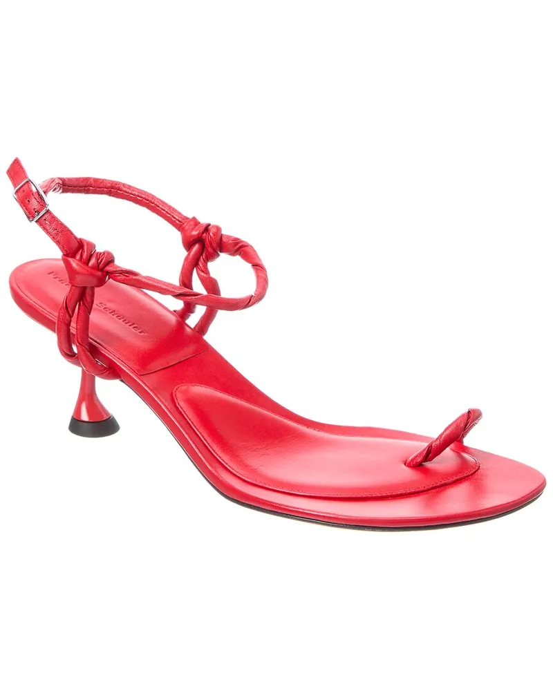 Proenza Schouler Tee Toe Leather Sandal Red