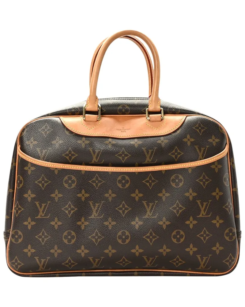 Louis Vuitton Brown Monogram Coated Canvas Deauville (Authentic Pre-Loved Nocolor