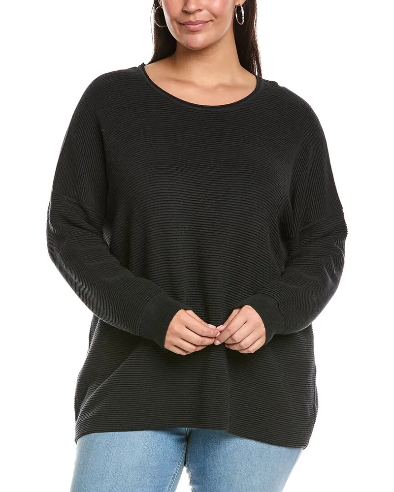 Eileen Fisher Plus Crewneck Tunic Black