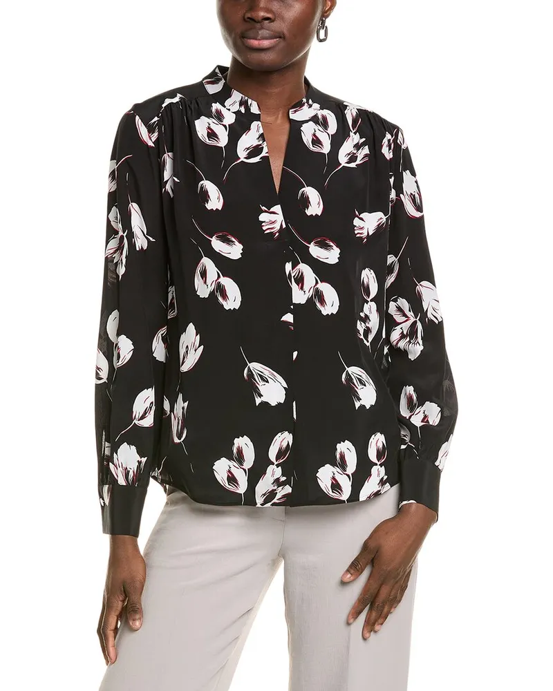 HUGO BOSS Banora Silk Blouse Black