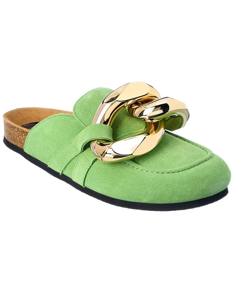 J.W.Anderson Chain Suede Mule Green