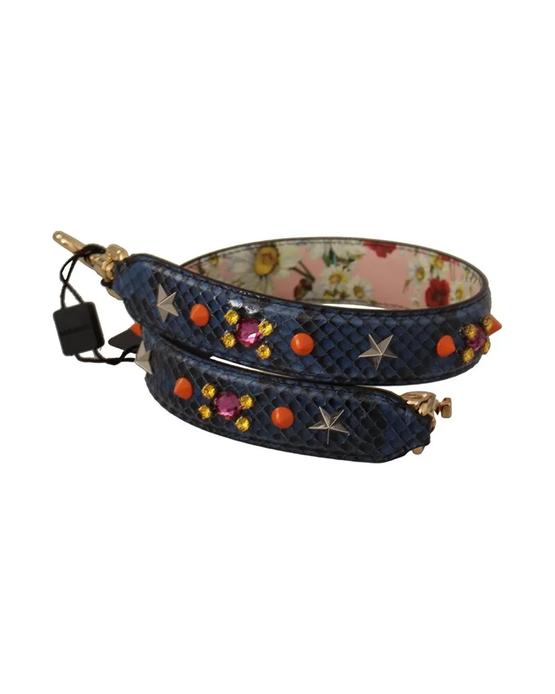 Dolce & Gabbana Leather Bag Strap Blue