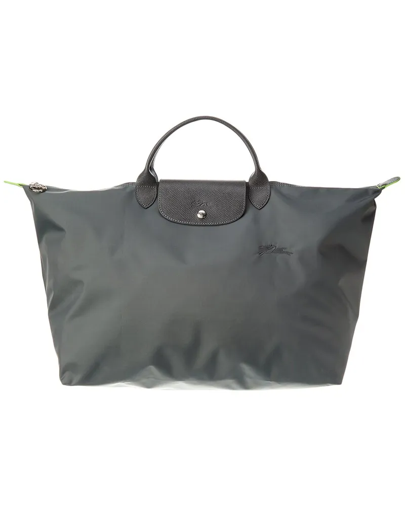 Longchamp Le Pliage Green Large Canvas Travel Bag Grey
