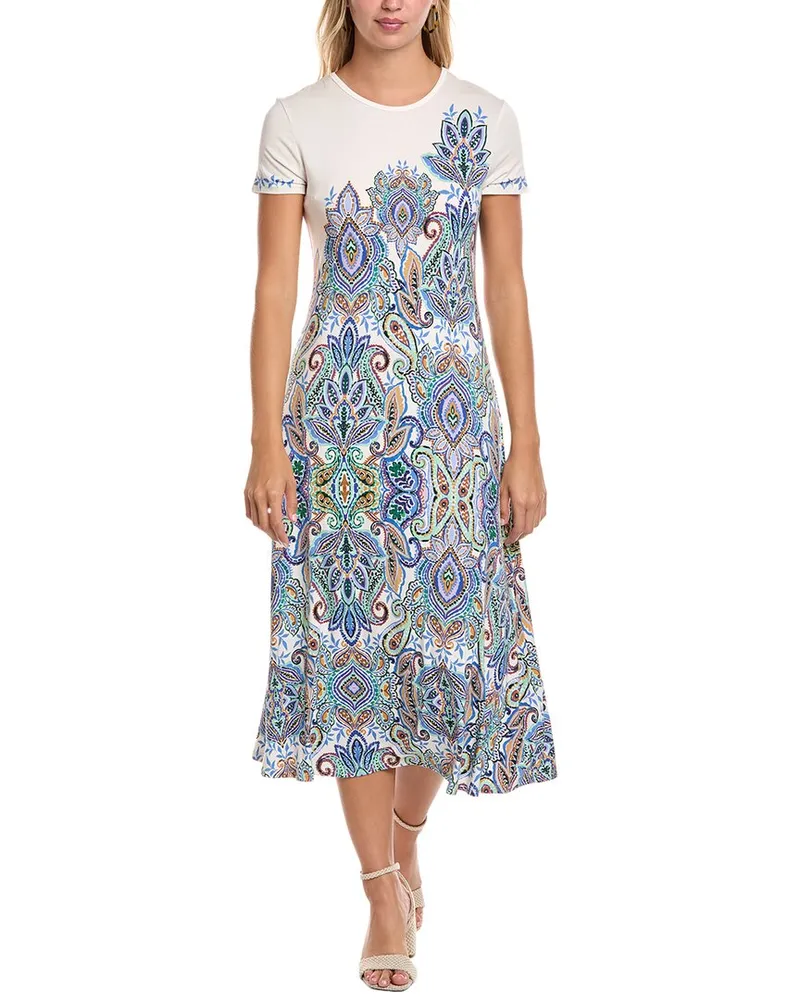 Johnny Was The Janie Favorite Cap Sleeve Maxi Dress White