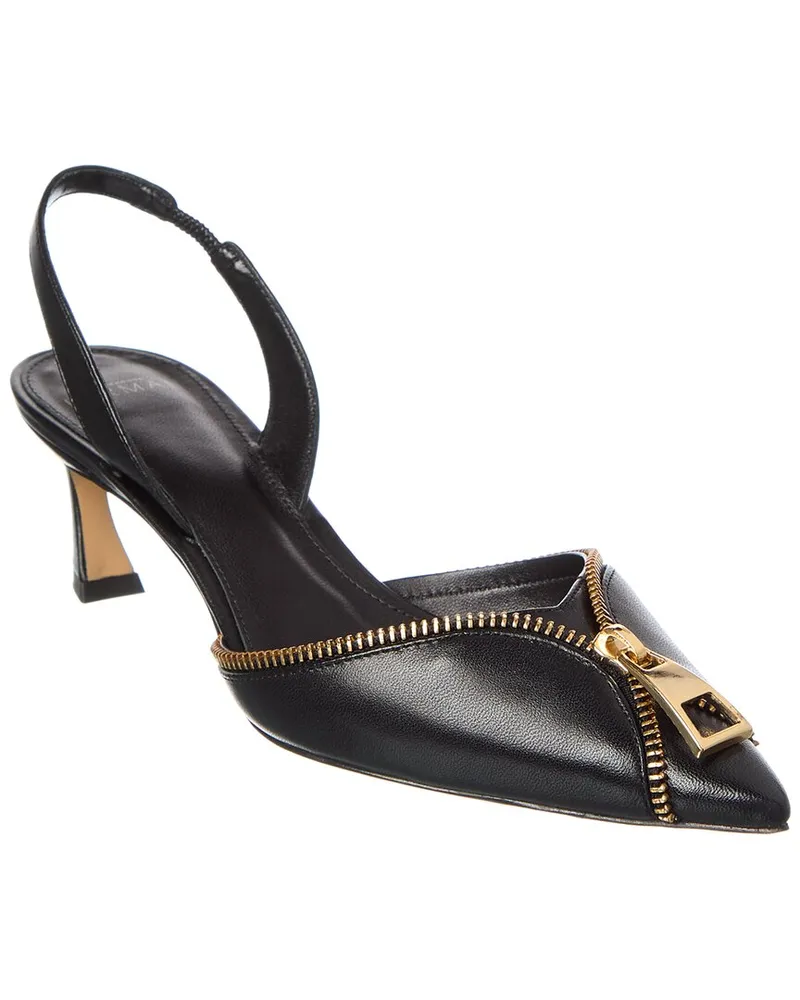 Alexandre Birman Zoe 50 Leather Slingback Pump Black