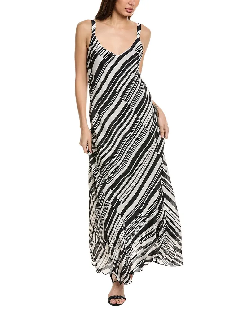 Johnny Was Normania Bias Silk-Blend Maxi Dress Nocolor
