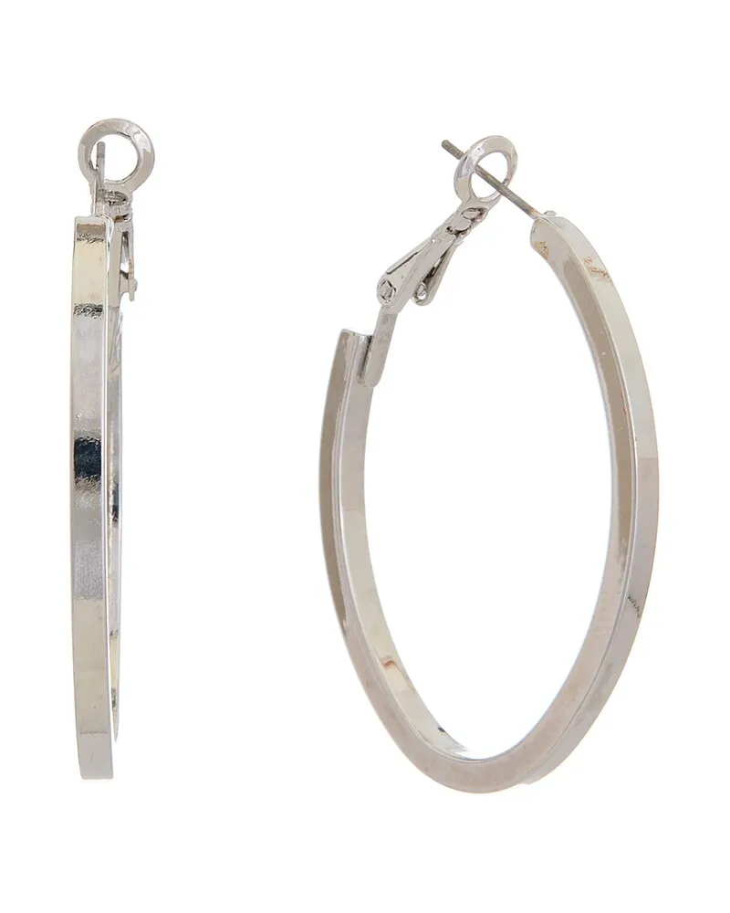 Kenneth Jay Lane Silver Plated Hoops Nocolor