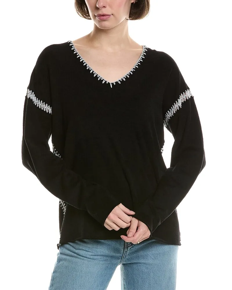 Johnny Was The Chenille Classic Whipstitch Pullover Black