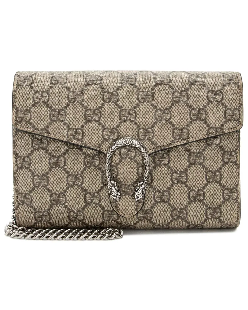 Gucci Brown GG Supreme Canvas Dionysus Chain Wallet (Authentic Pre-Loved Nocolor