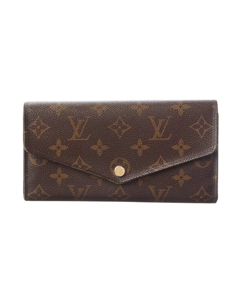 Louis Vuitton Brown Monogram Canvas Sarah Wallet (Authentic Pre-Loved Nocolor