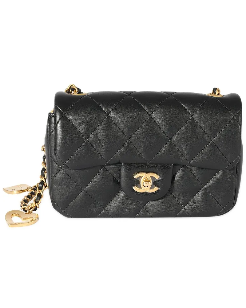 Chanel Black Quilted Lambskin Mini Flap Bag (Authentic Pre-Loved Nocolor