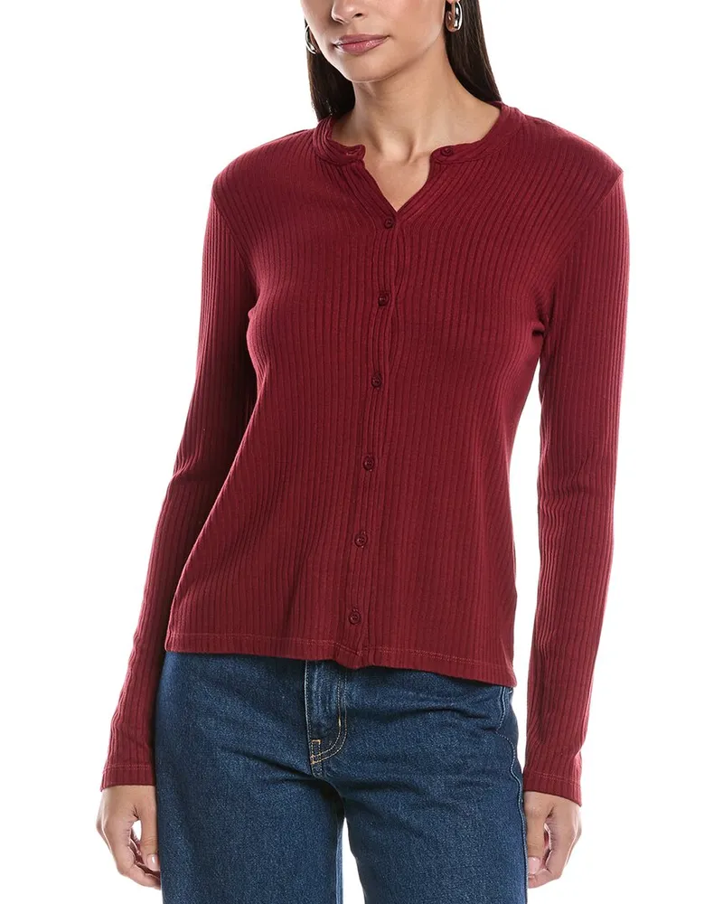 Bella Dahl Slim Fit Cardigan Red