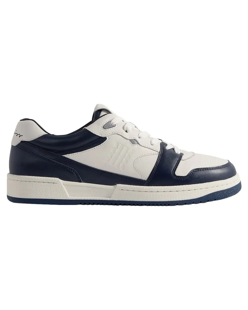 Reiss Astor Leather Trainer Blue