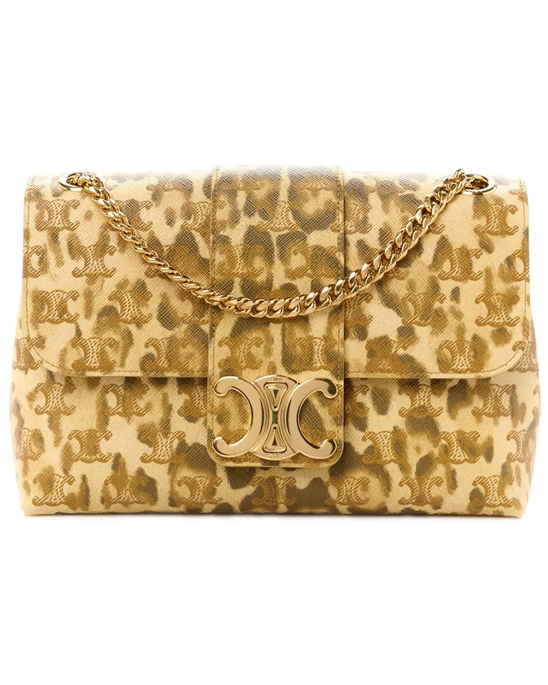 Celine Yellow Coated Canvas Leopard Print Medium Victoire Bag (Authentic Pre-  Loved Nocolor