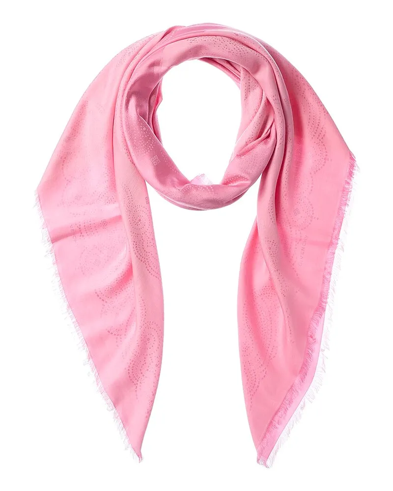 Givenchy Silk-Blend Scarf Pink