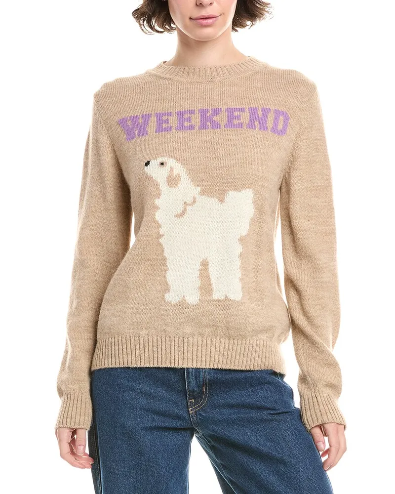 Max Mara Ombrosa Alpaca & Wool-Blend Sweater Brown