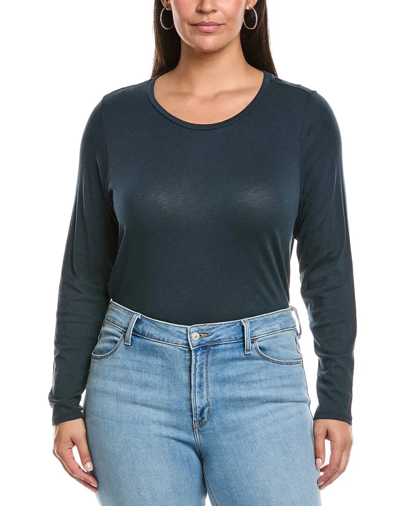 Eileen Fisher Plus Slim T-Shirt Blue